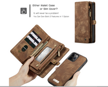 Load image into Gallery viewer, &quot;Arna Lisa&quot; Royal Collection - Designer Leather iPhone Case/Wallet 2 in 1 Magnetic iPhone 12-14
