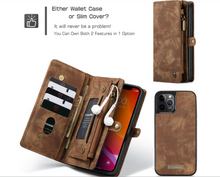 Load image into Gallery viewer, &quot;Arna Lisa&quot; Royal Collection - Designer Leather iPhone Case/Wallet 2 in 1 Magnetic iPhone 12-14
