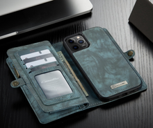 Load image into Gallery viewer, &quot;Arna Lisa&quot; Royal Collection - Designer Leather iPhone Case/Wallet 2 in 1 Magnetic iPhone 12-14
