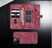 Load image into Gallery viewer, &quot;Arna Lisa&quot; Royal Collection - Designer Leather iPhone Case/Wallet 2 in 1 Magnetic iPhone 12-14
