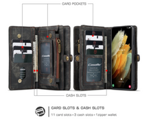 Load image into Gallery viewer, &quot;Arna Lisa&quot; Royal Collection - Designer Leather Samsung Case/Wallet 2 in 1 Magnetic
