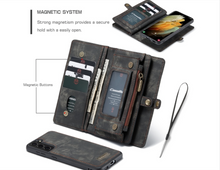 Load image into Gallery viewer, &quot;Arna Lisa&quot; Royal Collection - Designer Leather Samsung Case/Wallet 2 in 1 Magnetic
