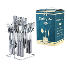 Load image into Gallery viewer, &quot;Arna Lisa&quot; Royal Collection - Luxury 24 Piece Cutlery Set + Boxed - Many Styles &amp; Colours
