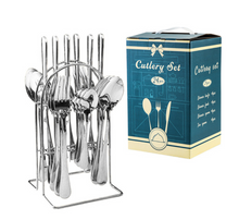 Load image into Gallery viewer, &quot;Arna Lisa&quot; Royal Collection - Luxury 24 Piece Cutlery Set + Boxed - Many Styles &amp; Colours
