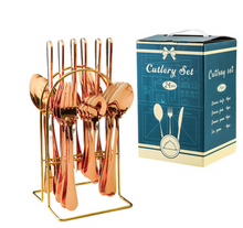Load image into Gallery viewer, &quot;Arna Lisa&quot; Royal Collection - Luxury 24 Piece Cutlery Set + Boxed - Many Styles &amp; Colours
