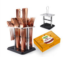 Load image into Gallery viewer, &quot;Arna Lisa&quot; Royal Collection - Luxury 24 Piece Cutlery Set + Boxed - Many Styles &amp; Colours
