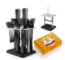 Load image into Gallery viewer, &quot;Arna Lisa&quot; Royal Collection - Luxury 24 Piece Cutlery Set + Boxed - Many Styles &amp; Colours
