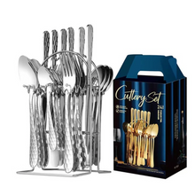 Load image into Gallery viewer, &quot;Arna Lisa&quot; Royal Collection - Luxury 24 Piece Cutlery Set + Boxed - Many Styles &amp; Colours
