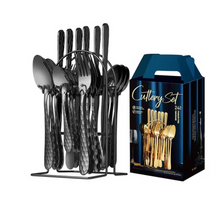Load image into Gallery viewer, &quot;Arna Lisa&quot; Royal Collection - Luxury 24 Piece Cutlery Set + Boxed - Many Styles &amp; Colours
