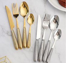 Load image into Gallery viewer, &quot;Arna Lisa&quot; Royal Collection - Luxury 24 Piece Cutlery Set + Boxed - Many Styles &amp; Colours
