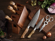 Load image into Gallery viewer, &quot;Arna Lisa&quot; Royal Collection - Luxury Top End Knife Set - Master Series

