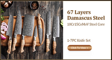 Load image into Gallery viewer, &quot;Arna Lisa&quot; Royal Collection - Luxury Top End Knife Set - Master Series
