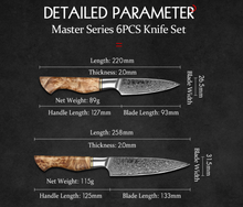 Load image into Gallery viewer, &quot;Arna Lisa&quot; Royal Collection - Luxury Top End Knife Set - Master Series
