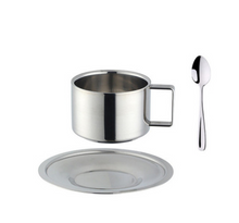 Load image into Gallery viewer, &quot;Arna Lisa&quot; Royal Collection - Luxury Stainless Steel Cup + Saucer + Spoon x 6 Sets
