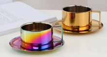 Load image into Gallery viewer, &quot;Arna Lisa&quot; Royal Collection - Luxury Stainless Steel Cup + Saucer + Spoon x 6 Sets
