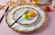 Load image into Gallery viewer, &quot;Arna Lisa&quot; Royal Collection - Luxury 60 Piece Ceramic Dinnerware for 6 - Silver/White, Gold/White
