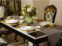 Load image into Gallery viewer, &quot;Arna Lisa&quot; Royal Collection - Luxury 60 Piece Ceramic Dinnerware for 6 - Silver/White, Gold/White
