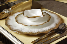 Load image into Gallery viewer, &quot;Arna Lisa&quot; Royal Collection - Luxury 60 Piece Ceramic Dinnerware for 6 - Silver/White, Gold/White
