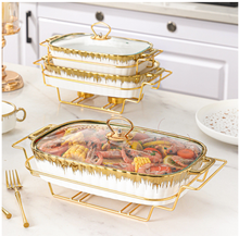 Load image into Gallery viewer, &quot;Arna Lisa&quot; Royal Collection - Luxury Stock Pot + Cover, Casserole Pot Set + Rack - Large
