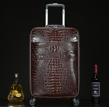 Load image into Gallery viewer, Crocodile Genuine Leather 2 Piece Luggage Set - Brown or Black - Many Styles 20&quot;
