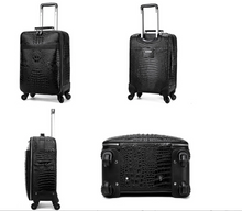 Load image into Gallery viewer, Crocodile Genuine Leather 2 Piece Luggage Set - Brown or Black - Many Styles 20&quot;
