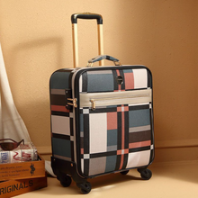 Load image into Gallery viewer, Designer Material &amp; Leather 2 Piece Rolling Luggage Set - Many Sizes
