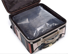Load image into Gallery viewer, Designer Material &amp; Leather 2 Piece Rolling Luggage Set - Many Sizes
