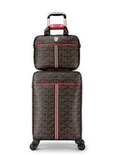 Load image into Gallery viewer, Designer Genuine Leather 2 Piece Rolling Luggage Set - Many Sizes
