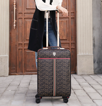 Load image into Gallery viewer, Designer Genuine Leather 2 Piece Rolling Luggage Set - Many Sizes
