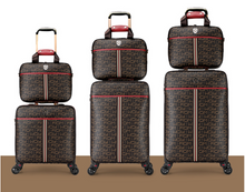 Load image into Gallery viewer, Designer Genuine Leather 2 Piece Rolling Luggage Set - Many Sizes
