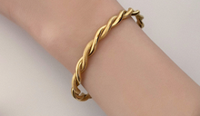 Load image into Gallery viewer, Women&#39;s Designer Gold Bangle + Gift Box
