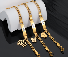Load image into Gallery viewer, Quality Personalised ID Bracelets - Gold/Rose Gold/Silver - Many Styles
