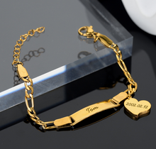 Load image into Gallery viewer, Quality Personalised ID Bracelets - Gold/Rose Gold/Silver - Many Styles
