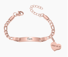 Load image into Gallery viewer, Quality Personalised ID Bracelets - Gold/Rose Gold/Silver - Many Styles

