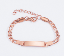 Load image into Gallery viewer, Quality Personalised ID Bracelets - Gold/Rose Gold/Silver - Many Styles
