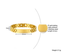 Load image into Gallery viewer, Top Line Personalised ID Bracelets - Gold/Rose Gold/Silver - His &amp; Hers

