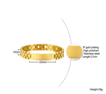 Load image into Gallery viewer, Top Line Personalised ID Bracelets - Gold/Rose Gold/Silver - His &amp; Hers
