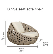 Load image into Gallery viewer, Luxury Plus Furniture - 4 Piece Balcony Leisure Rattan Sofa Set

