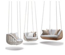 Load image into Gallery viewer, Luxury Outdoor Hanging Basket Bird&#39;s Nest Swing Rattan Hammock
