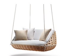Load image into Gallery viewer, Luxury Outdoor Hanging Basket Bird&#39;s Nest Swing Rattan Hammock
