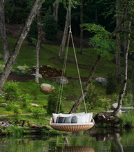 Load image into Gallery viewer, Luxury Outdoor Hanging Basket Bird&#39;s Nest Swing Rattan Hammock
