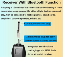 Load image into Gallery viewer, UHF Wireless Handheld Dynamic Karaoke Microphone Bluetooth Receiver Professional
