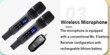 Load image into Gallery viewer, UHF Wireless Handheld Dynamic Karaoke Microphone Bluetooth Receiver Professional
