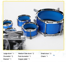 Load image into Gallery viewer, My First Drum Kit - 3+ years, Blue or Red
