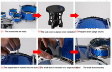 Load image into Gallery viewer, My First Drum Kit - 3+ years, Blue or Red
