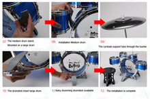 Load image into Gallery viewer, My First Drum Kit - 3+ years, Blue or Red
