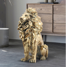 Load image into Gallery viewer, Designer Handmade Resin Lion Statue
