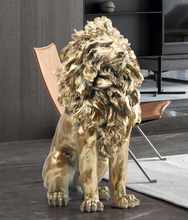 Load image into Gallery viewer, Designer Handmade Resin Lion Statue
