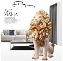 Load image into Gallery viewer, Designer Handmade Resin Lion Statue
