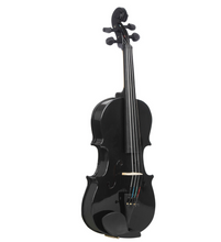 Load image into Gallery viewer, 4/4 3/4 1/2 1/8 Acoustic Violin - Natural / Black Fiddle with Case + Bow + Rosin
